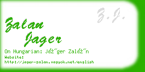 zalan jager business card